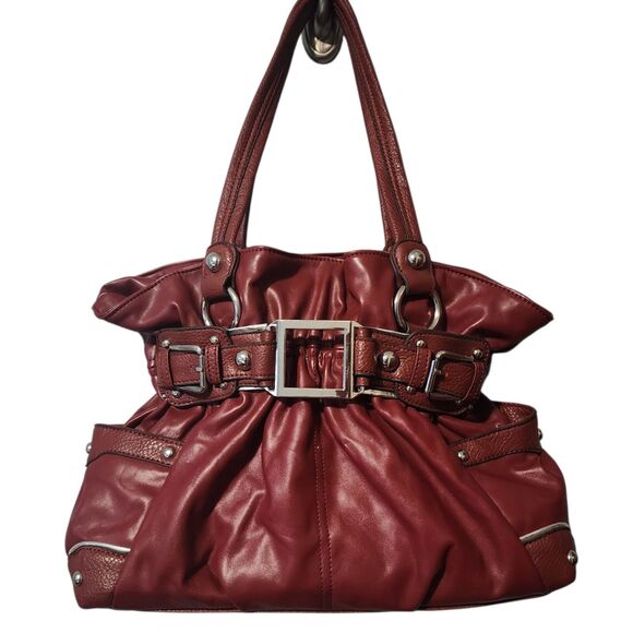 Wilsons Leather Shoulder Bag Purse Redish Brown Double Strap Hobo - Picture 1 of 10